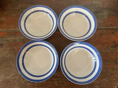 Buy 4 T.G. Green Gresley Cornishware Blue White 6.5”D Cereal Bowls Set/4 • 71.13£