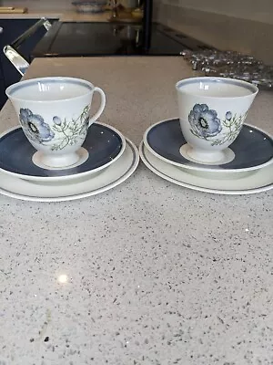 Buy Susie Cooper Design Wedgewood China Trio Of 2 X Cup, Saucer And Tea Plate  • 0.99£