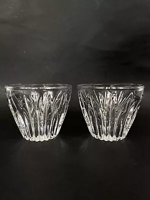 Buy Mikasa City Style Cut Glass Votive Candle Holders Set Of 2 • 14.13£