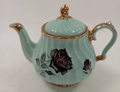 Buy Vintage Sadler Teapot Green Floral Pattern Made In England Decorative 17cm • 9.99£