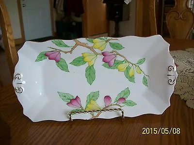 Buy New Chelsea Staffs Porcelain China Vintage Celery Serving Plate Foxglove Pattern • 32.40£