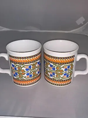Buy Kiln Craft Vintage Funky 70s 80s Orange Mug Cup Tableware Made In England B2 • 16.02£