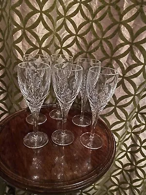 Buy Set Of 6 Royal Doulton Crystal Champagne White Wine Glasses Elegant Lion Mark • 29.99£