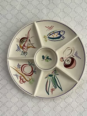 Buy Poole Pottery Round Hors D’Oeuvres Dip Crudites Dish Vegetables KUB 362 Rare • 15.80£