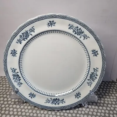 Buy Keeling & Co. Shrewsbury Losol Ware Blue & White Dinner Plate • 4.15£