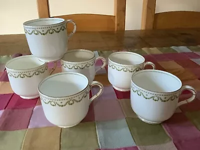 Buy Antique George Jones & Sons Crescent China Hand Painted Tea Cups X 6 • 12.99£