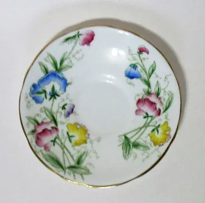 Buy Vintage Royal Stafford SWEET PEA Fine Bone China Saucer Made In England A-1 • 5.24£
