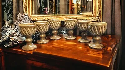 Buy 6 The Friars Aylesford Studio Pottery Goblets 4 3/4  Stoneware Goblets • 85£