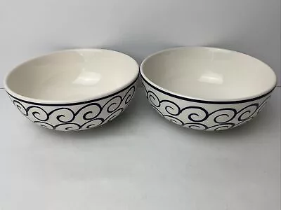 Buy Whittard Of Chelsea Newlyn Bay Swirl 2 X Cereal Bowls Suoerb Condition 15cm • 16.99£