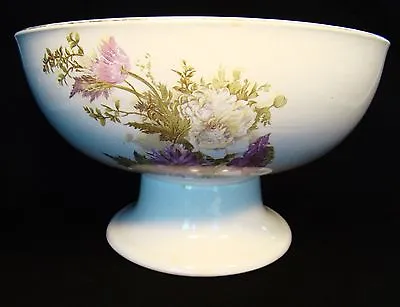 Buy Antique Sevres China Co. E. Liverpool Ohio Floral Punch Bowl 1900-1908 • 28.45£