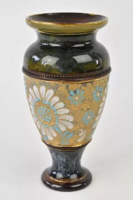 Buy Royal Doulton Slater Stoneware Vase Gold Dark Blue/Green Brown 2325 Signed • 24.99£