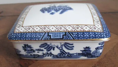 Buy Royal Doulton Booths 'Real Old Willow' Fine China Rectangular Trinket Box • 14.99£