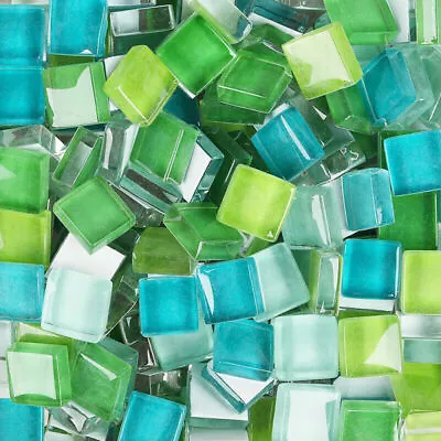 Buy Home Decor DIY Stained Glass Mosaic Tiles 100g 1x1cm Arts Square Mixed Colour • 6.79£