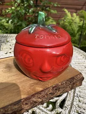 Buy Vintage Sylvac 4751 Tomato Red Face Pot With Lid • 18.95£