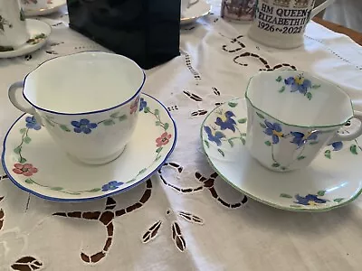 Buy Vintage Melba Bone China Cups And Saucers X 2 • 4.99£