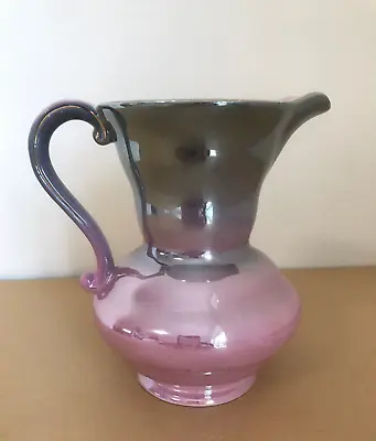Buy Gorgeous MALING Jug/Vase 17cm Pink/Grey Transition Ombre Lustre Finish VGC • 5.50£