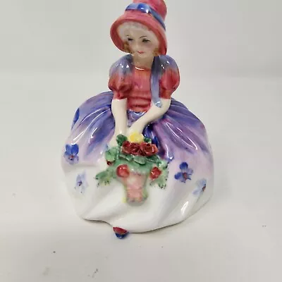 Buy Royal Doulton Figurine MONICA With Flower Basket HN 1467 4.5” • 24.63£