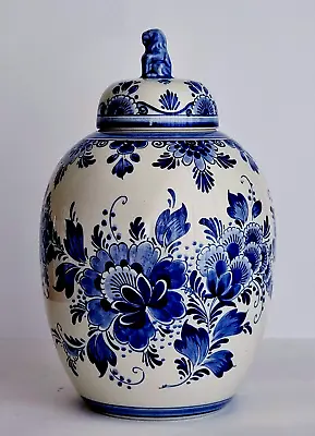 Buy Royal Delft Sphere Shaped Lidded Vase Ginger Jar - Hand Painted Excellent • 123£