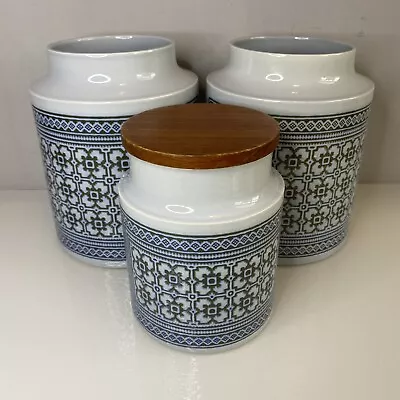 Buy Vintage Hornsea Tapestry Ceramic Storage Jars 2 Large 1 Small Pottery Kitchen • 39.99£