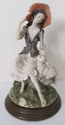Buy Capodimonte A.G Giuseppe Armani Figurine Statue Lady & Lamb Shephdess 10 Inches” • 151.56£