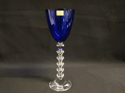 Buy Baccarat Vega Fortissimo Crystal  Wine Glass  Deep Blue No Box • 184.56£
