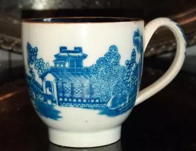 Buy Rare 18th C Glazed China Pearlware 'Long Bridge' Coffee Cup C 1790+ • 14.50£
