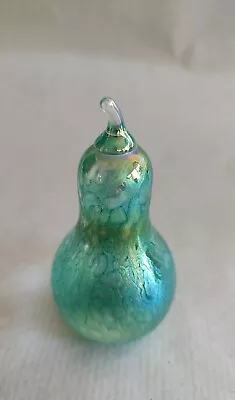 Buy Pear Paper Weight John Ditchfield Glasform ,green Iridescent Glass , 3”  • 22£