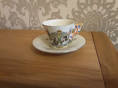 Buy Commemorative Burleigh Ware Cup/saucer For Silver Jubilee Of George V/mary 1935 • 10£