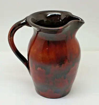 Buy Vintage Ewenny Welsh Studio Art Pottery Orange Brown Jug Twisted Handle • 10£
