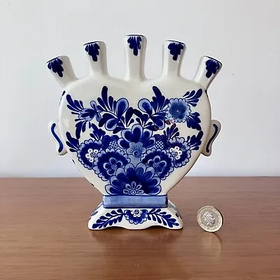 Buy Antique Delft Blue Dutch Daffodil Vase • 29.99£