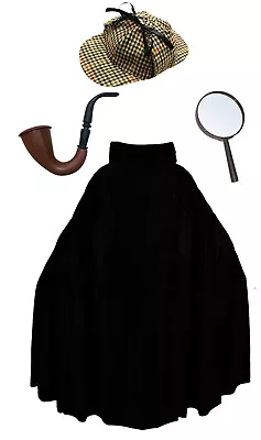 Buy Victorian Detective Costume Kit World Book Day Fancy Dress Character  • 15.99£