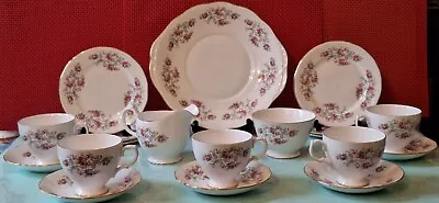 Buy Vintage Gainsborough Fine Bone China Pink Roses Tea Set • 30£