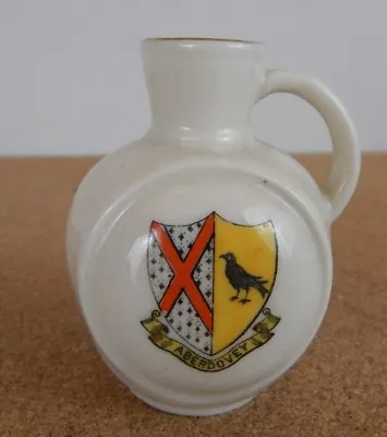 Buy Crested Ware Tuscan China Jug Aberdovey  Coat Of Arms 7.5 Cm's Tall  • 9.09£
