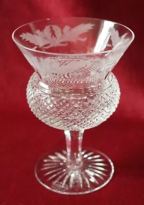 Buy Edinburgh Crystal Thistle Pattern - Champagne Coupe Glass - Signed • 60£