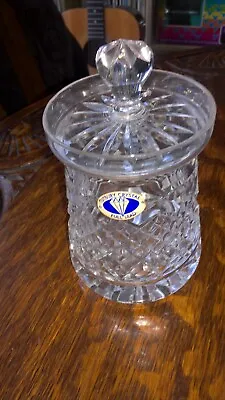 Buy TUTBURY Lead Crystal Cut Glass Lidded Jam  Preserve Jar • 5£