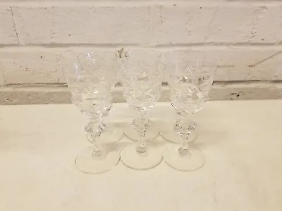 Buy Vintage Crystal Glass Set Of 6 Clear Decorative Sipping / Tasting Glasses • 153.72£