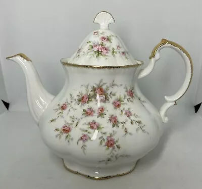 Buy Vintage Paragon ‘Victoriana Rose' Floral/Gold Trim Teapot & Lid Fine Bone China • 69.99£