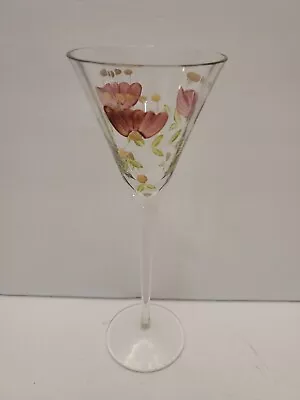 Buy 6 X Art Nouveau Laura Ashley Champagne Glasses Stemware Floral Design, Enameled • 19.29£