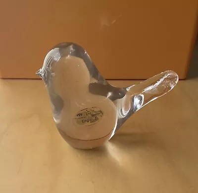 Buy Vintage Wedgwood Glass Clear Bird Paperweight Labelled And  Etched • 15£