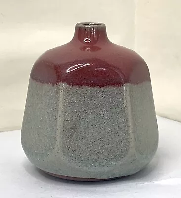 Buy Vintage Hexagonal Gray Celadon Crackle Glazed Bud Vase / Weed Pot 3.75  Tall MCM • 9.62£