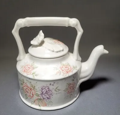 Buy Vintage Arthur Wood Tea Pot 6257  England Red Roses Embossed Porcelain  • 15.90£