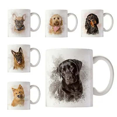 Buy WATERCOLOUR DOG MUGS / Selection Of Breeds / 11oz / Perfect Gift For Christmas!  • 8.99£