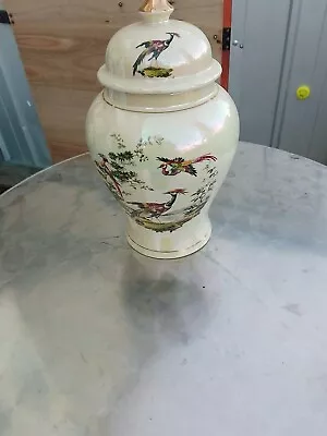 Buy Vintage Old Antique Large Ginger Jar Pot White Huge 27cm Trinket Sadler Staffs • 22£