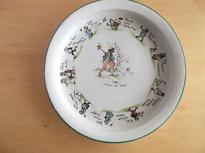 Buy Antique / Vintage Nursery Ware Baby / Childs Bowl / Plate - Rhymes   • 14.99£