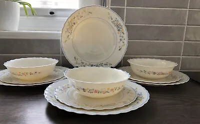 Buy Vintage Milk Glass Arcopal France Victoria Pattern - Plates & Dishes You Chose. • 10£