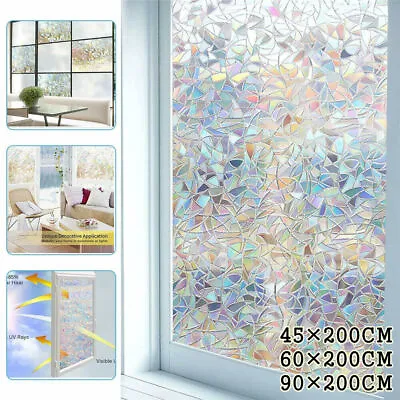Buy 200cm Frosted Stained Glass Window Film Decorative Static Cling Privacy Sticker • 6.45£