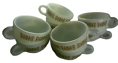 Buy 8 Vintage Pyrex Corning Cups Copper Filigree Restaurant Ware Milk Glass • 23.97£
