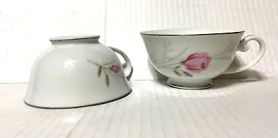 Buy Set Of 2 Vintage Sterling Rose Diamond China Tea Cups Floral Pattern Japan • 8.32£