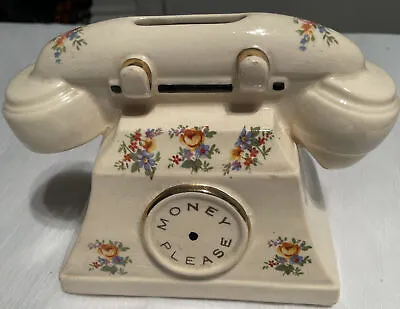 Buy Arthur Wood Telephone Money Please Box Pottery Fine Art Made In England Vintage • 9.99£