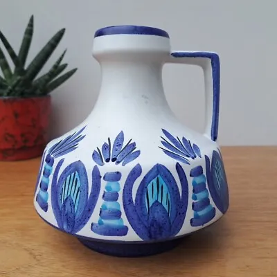 Buy Vintage Retro 60s 70s West German Pottery Vase Jug Handle Scheurich 863 19 • 40£